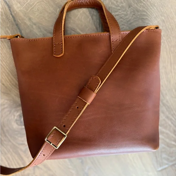 Portland Leather Tan Leather Tote with Removable Strap - Picture 9 of 13